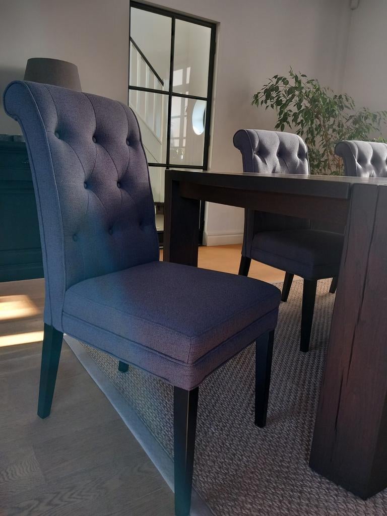 6 x eetkamer stoel Flamant, Huis en Inrichting, Stoelen, Ophalen, Grijs