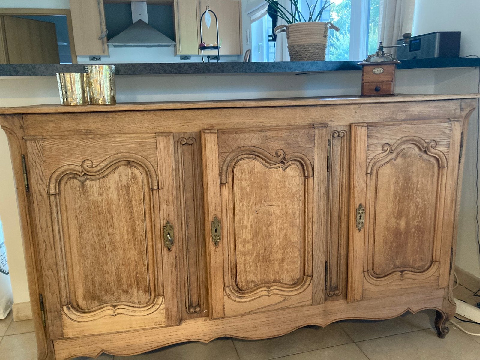 Eiken dressoir, Ophalen, Gebruikt, Eikenhout, Met deur(en)