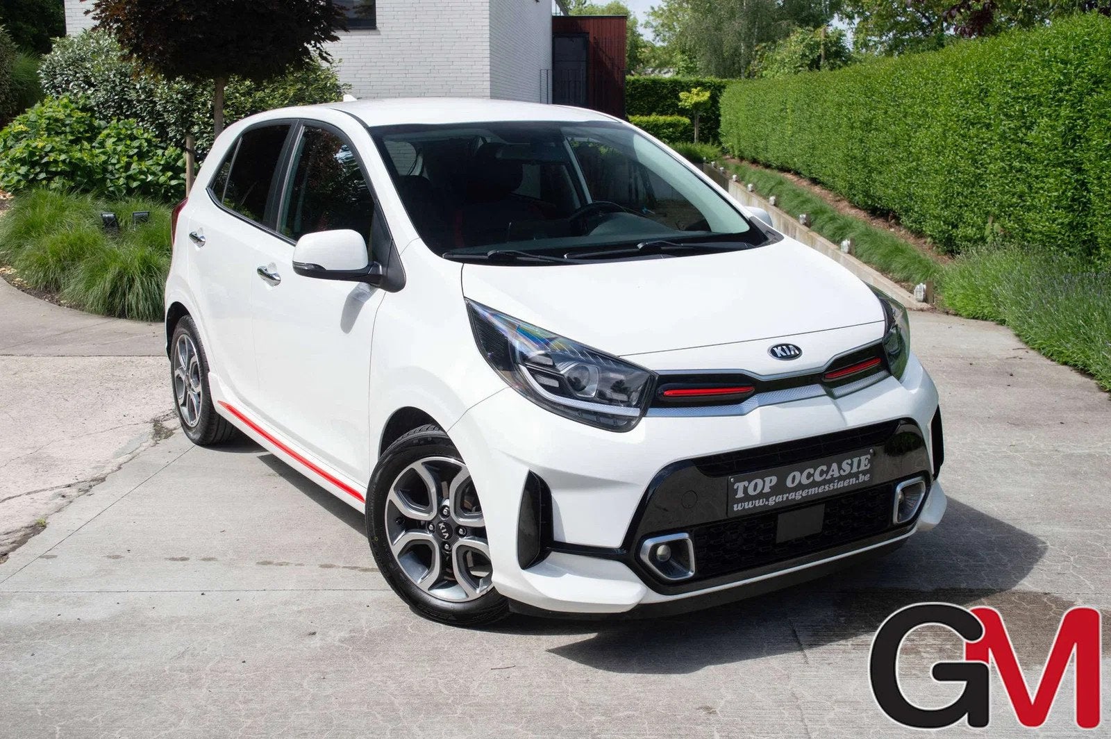 Kia Picanto Picanto 1.0i GT Line ISG (bj 2021), 4 zetels, Gebruikt, Lichtsensor, Wit