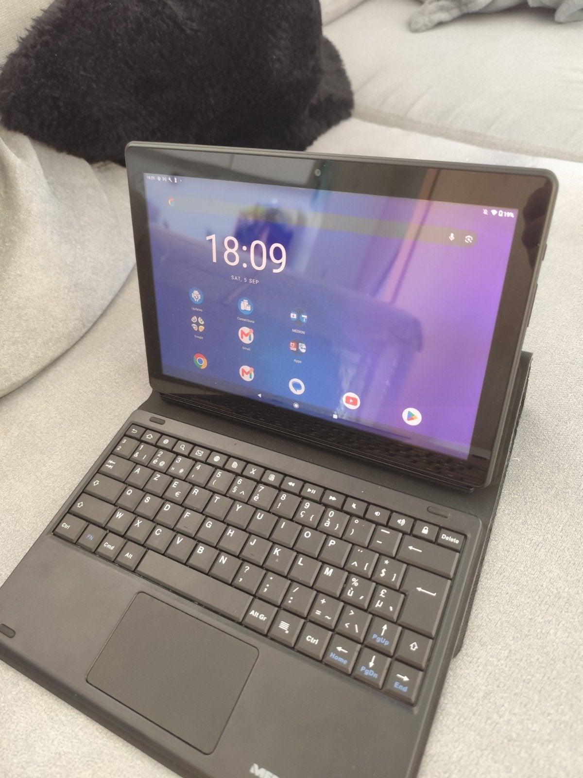 Tablet Medion met keyboard en muisbad, Computers en Software, Android Tablets, Ophalen, Gebruikt, Medion, Lifetab