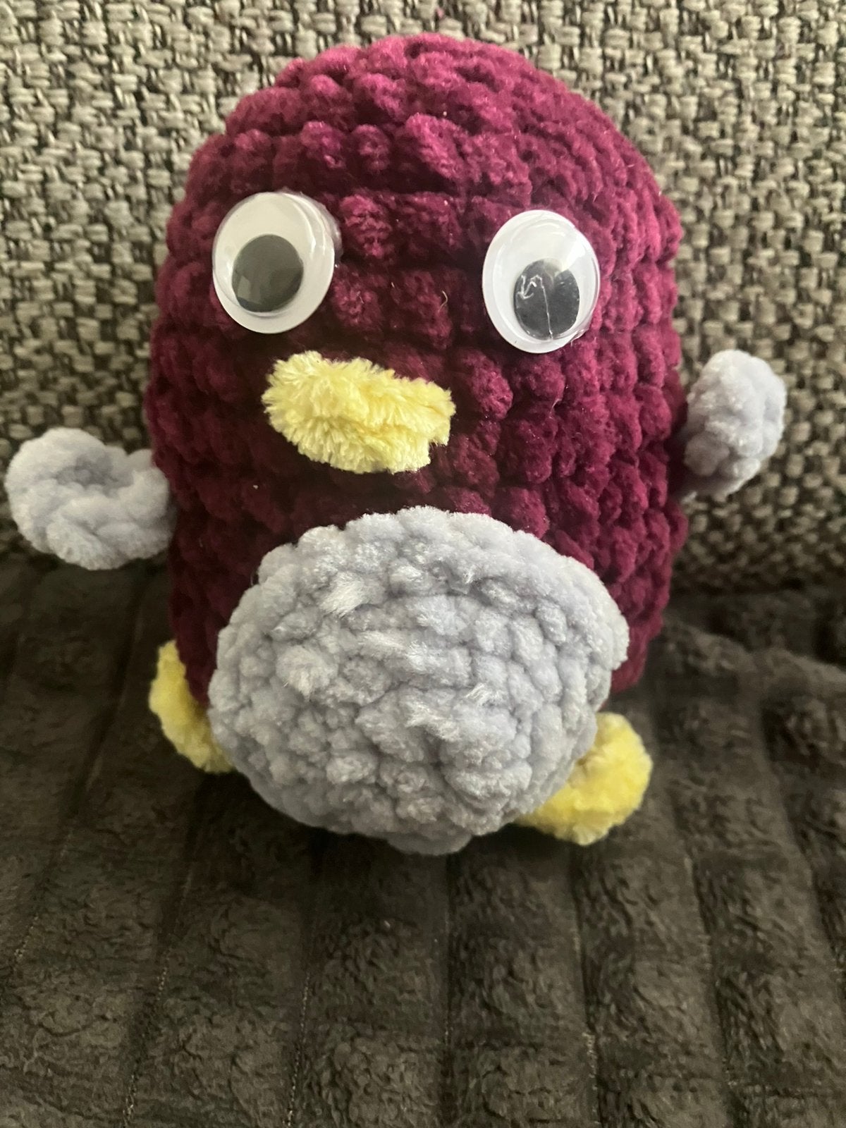 Zelfgehaakte  heel zachte pinguïn 11 cm, Kinderen en Baby's, Ophalen of Verzenden, Nieuw, Pinguïn