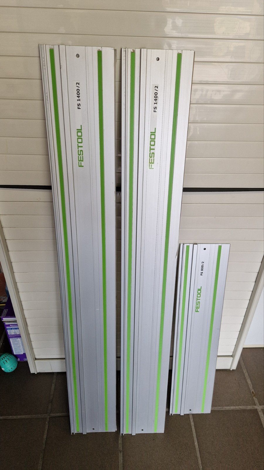 Festool geleiders 800mm, 1400mm en 3000mm, Ophalen