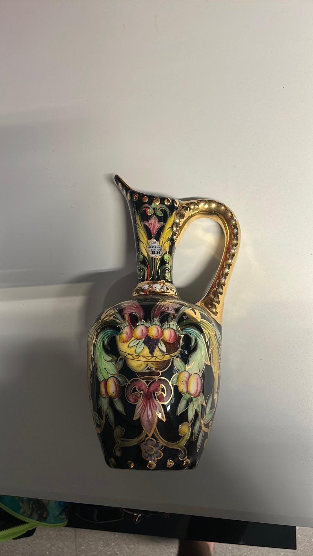 Handgeschilderde antieke vaas, Antiek en Kunst, Ophalen of Verzenden