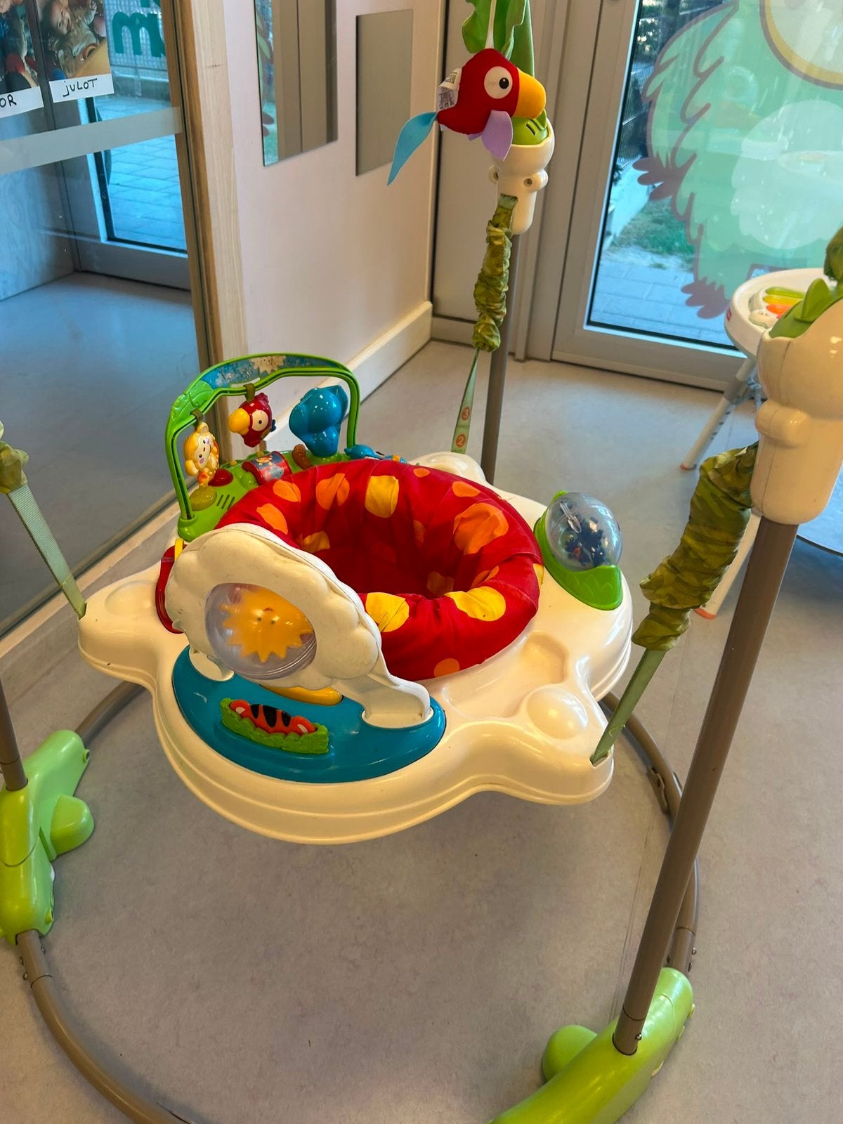 Fisher-Price K7198 Rainforest Jumperoo speeltafel, Enlèvement, Comme neuf