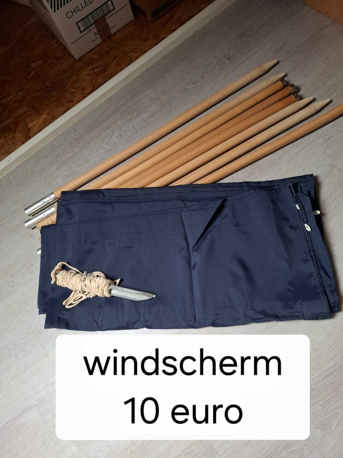 windscherm, Ophalen, Zo goed als nieuw