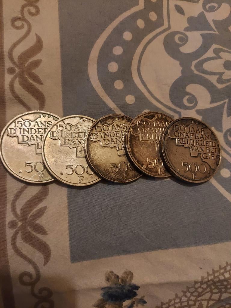 500 frank, Losse munt, Zilver