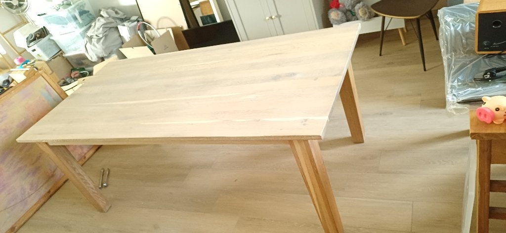 Eettafel massief hout, Ophalen, Landelijk, tijdloss, 200 cm of meer, 50 tot 100 cm