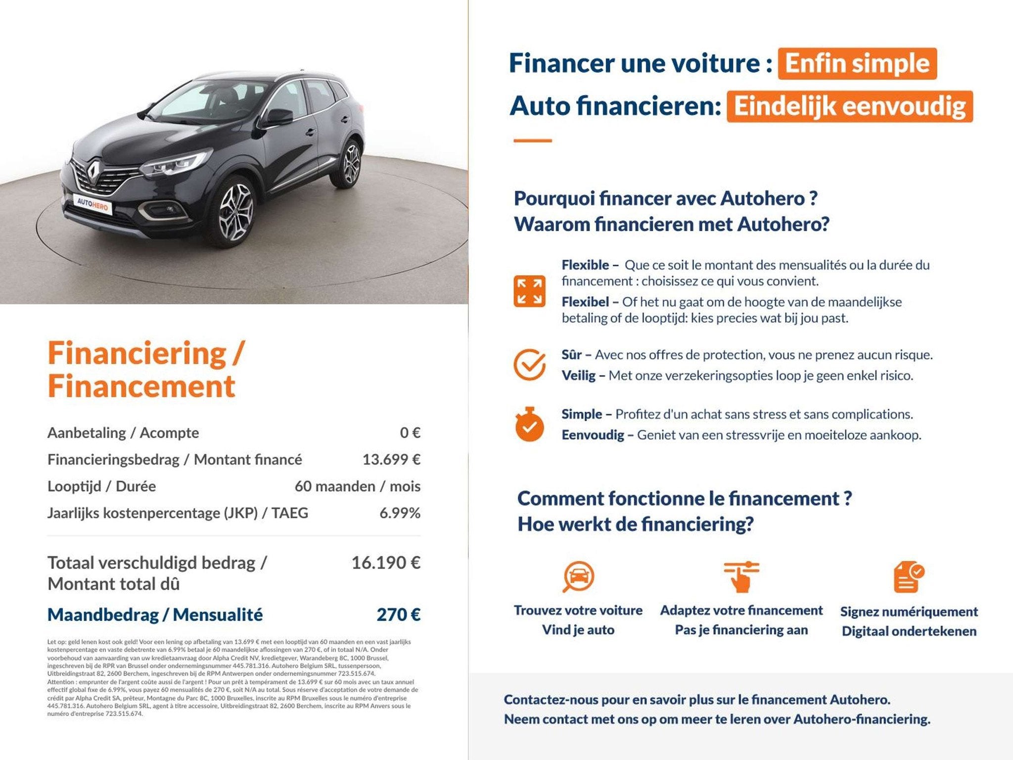 Renault Kadjar 1.3 TCe Intens (bj 2019, automaat), Auto's, Kadjar, Zwart, 5 zetels, 5 deurs