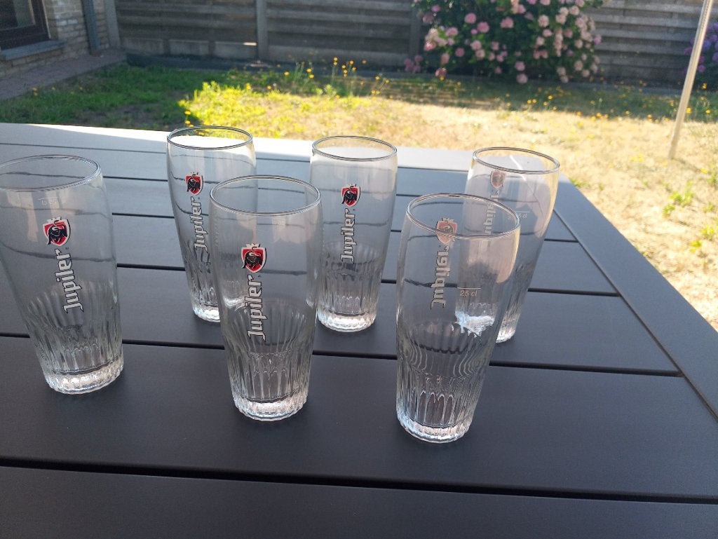 Jupiler glazen, Verzamelen, Ophalen, Zo goed als nieuw, Bierglas