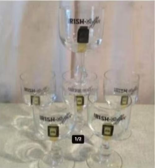 6 verres à café irlandais amusants et inutilisés, Maison & Meubles, Enlèvement ou Envoi, Comme neuf, Verre, Verre ou Verres