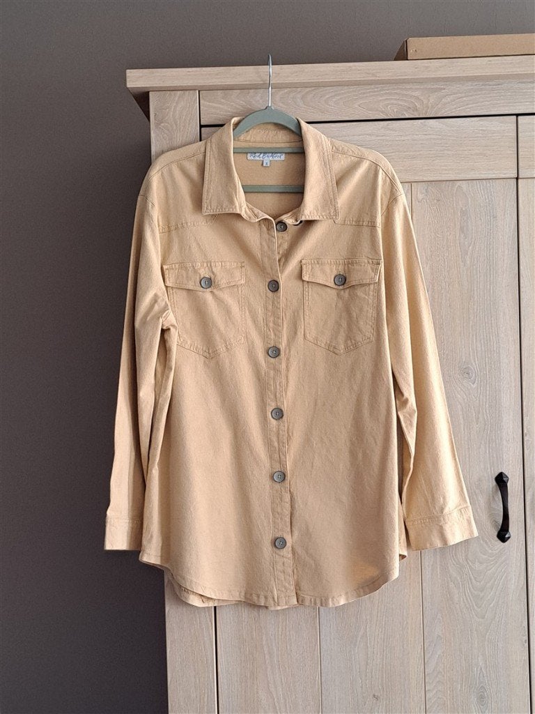 Chemise beige pour femme taille 42, Taille 42/44 (L), Enlèvement ou Envoi, Beige, Comme neuf