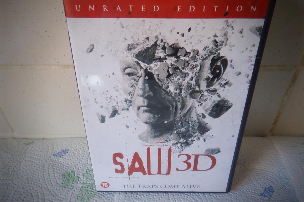 DVD Unrated Edition SAW 3D. + 2Brillen., Cd's en Dvd's, Dvd's | Horror, Ophalen of Verzenden, Zo goed als nieuw, Gore