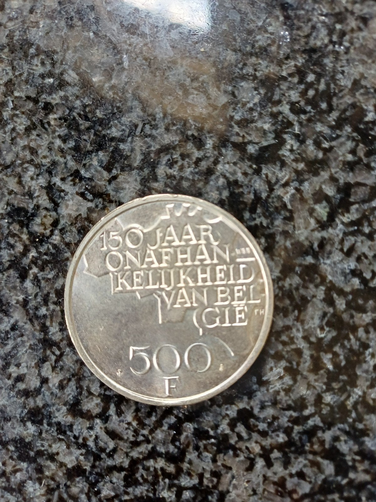 500 Frank voor 150 j België , 1980 , met zilver, Postzegels en Munten, Ophalen, Zilver, Zilver