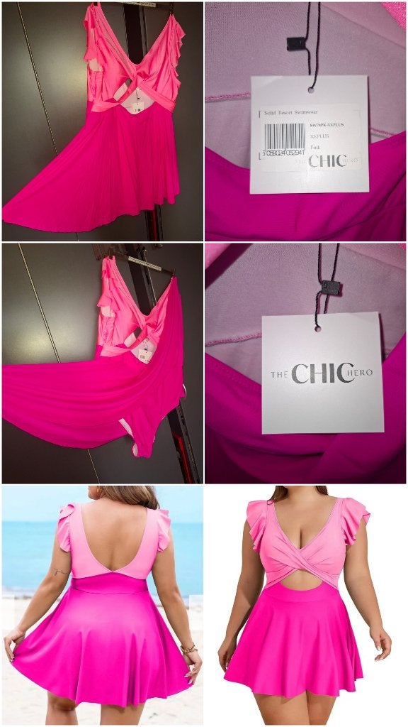 The Chic Hero supermooi Plus size badpak met rokje XXPlus, Kleding | Dames, Badmode en Zwemkleding, The Chic Hero, Nieuw, Badpak