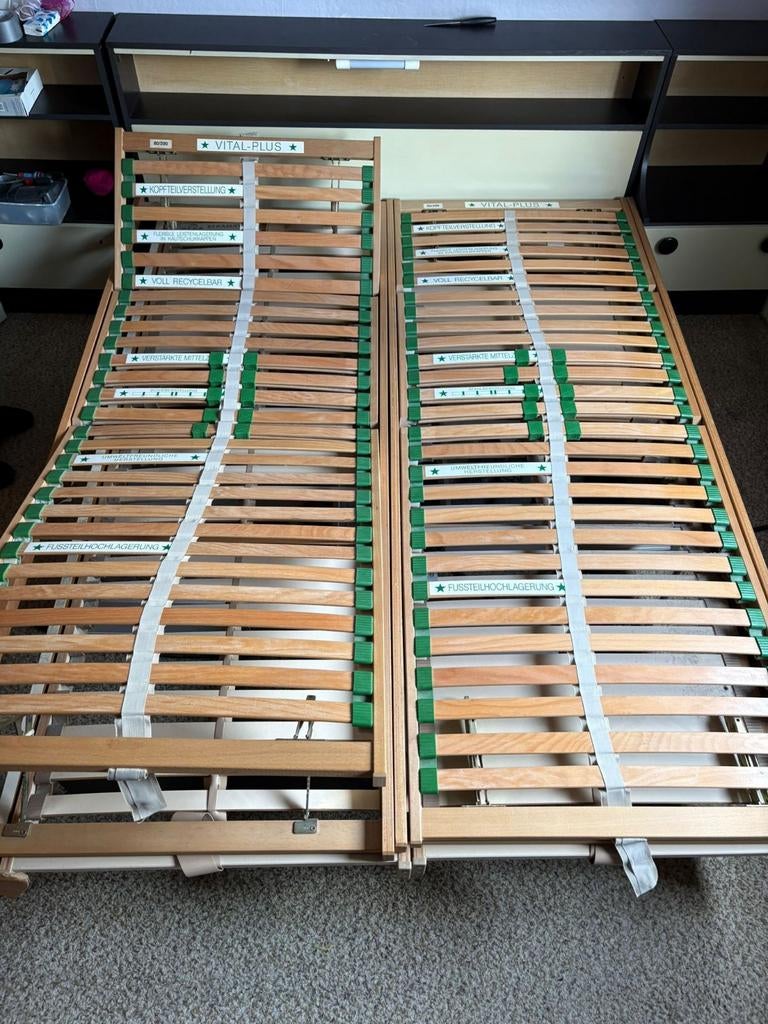 Sommier double 160x200 réglable., Enlèvement, Sommier