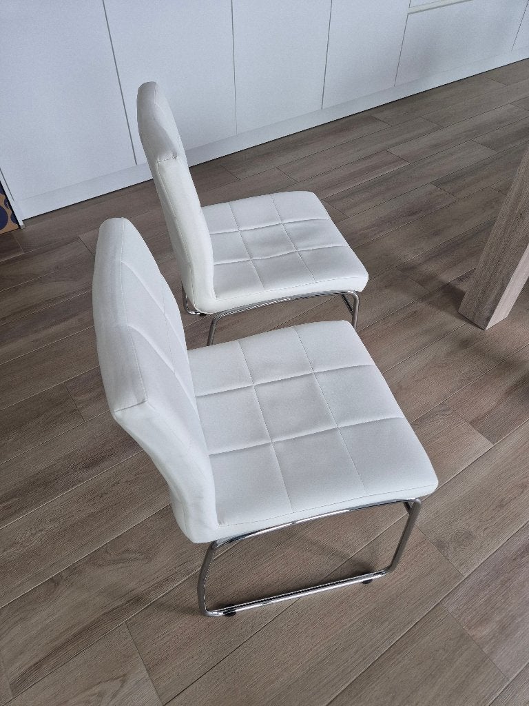 stoelen, Huis en Inrichting, Stoelen, Ophalen, Gebruikt, Wit, Modern