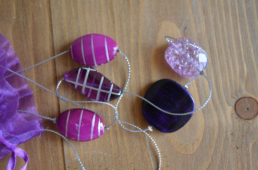 halsketting, Handtassen en Accessoires, Kettingen, Ophalen of Verzenden, Nieuw, Roze, Overige materialen