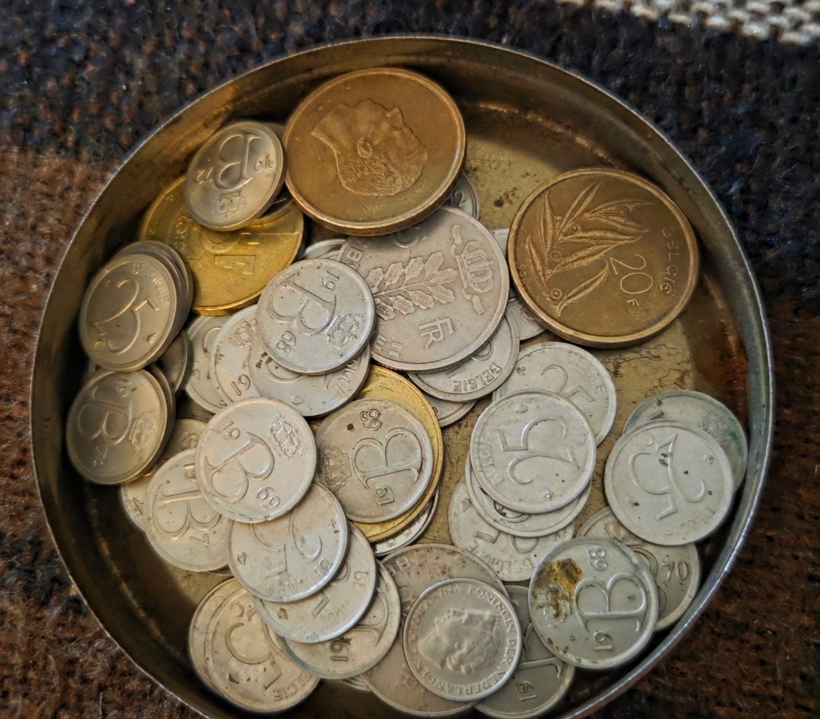 lot de pièces de monnaie anciennes en francs belges, Enlèvement