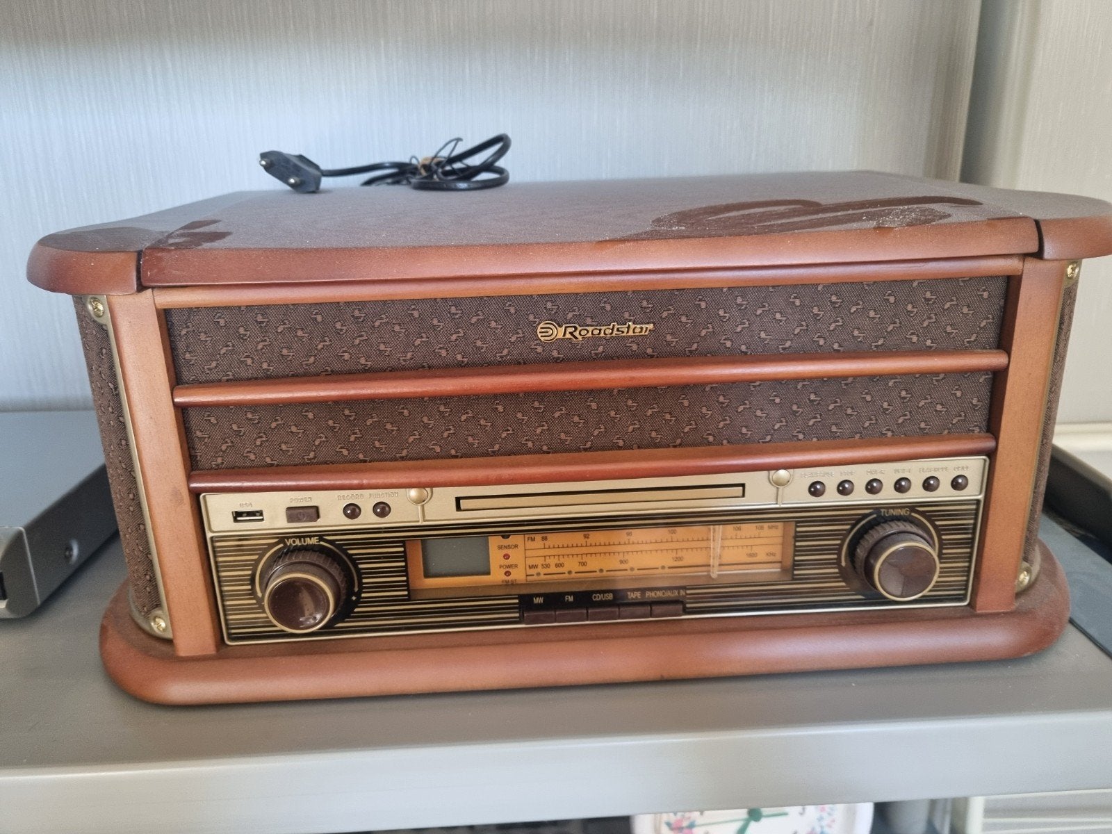 Retro muziek instalatie, Ophalen, Zo goed als nieuw, Radio, Met cd-speler
