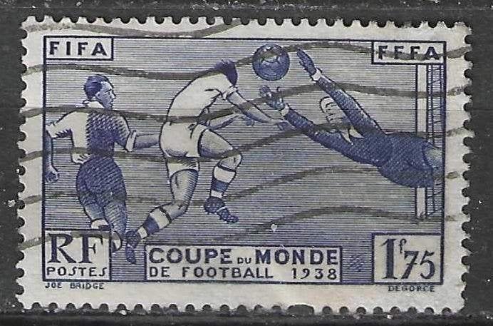 Frankrijk 1938 - Yvert 396 - Werelbeker Voetbal (ST), Verzenden, Gestempeld