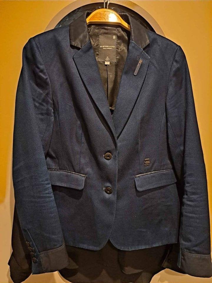 G-STAR Raw jasje, kostuum, broek Nikkie, + blouse, 36/38, Maat 38/40 (M), Kostuum of Pak, Blauw, Ophalen of Verzenden