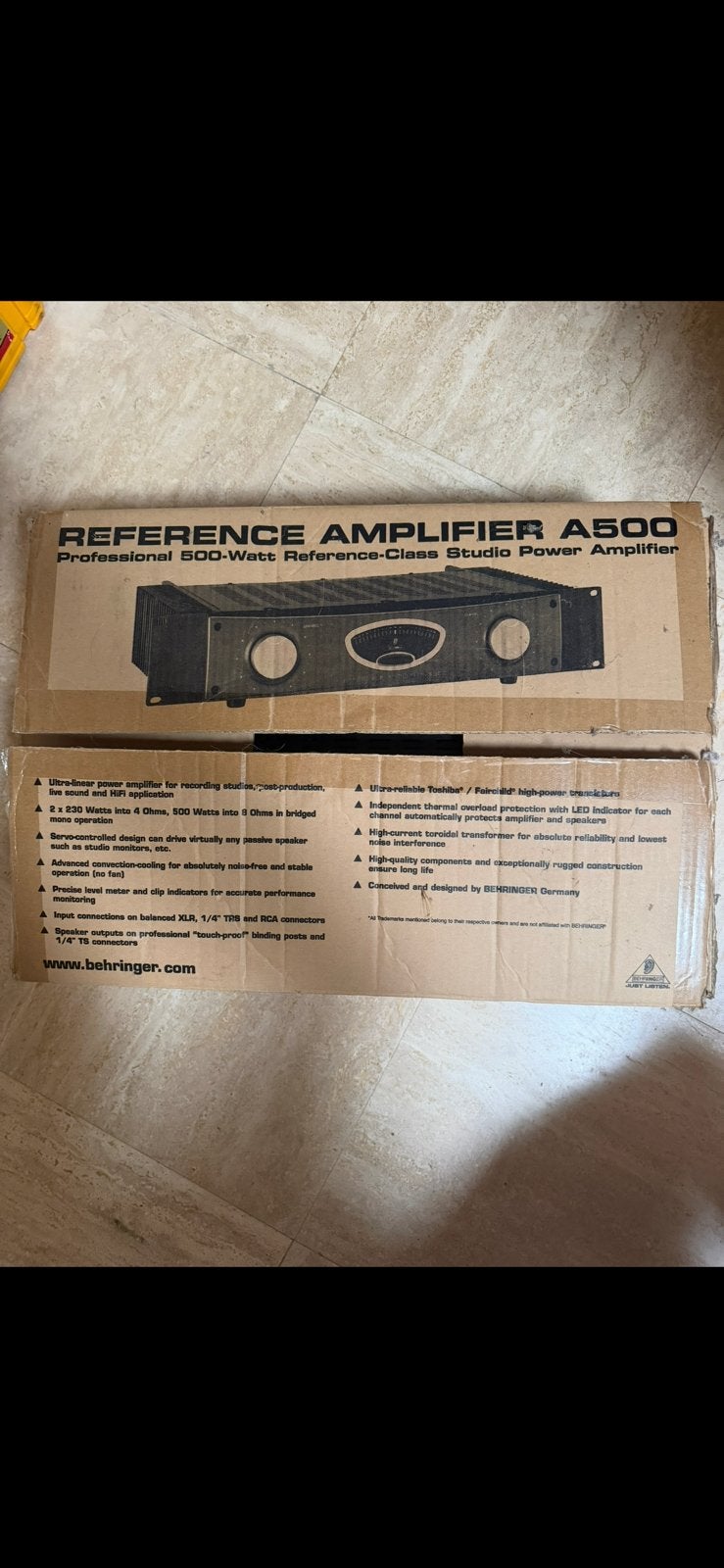 Behringer Reference Amplifier A500 – 500W, Muziek en Instrumenten, Ophalen