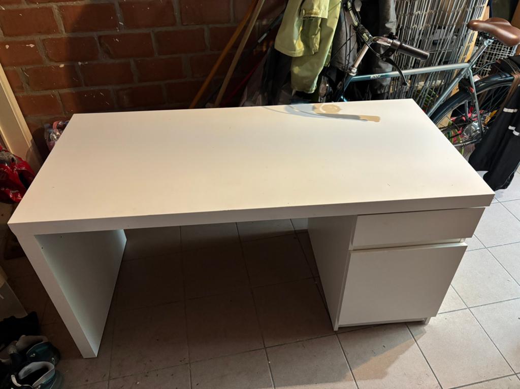 Bureau, Ophalen, Gebruikt, IKEA, Wit