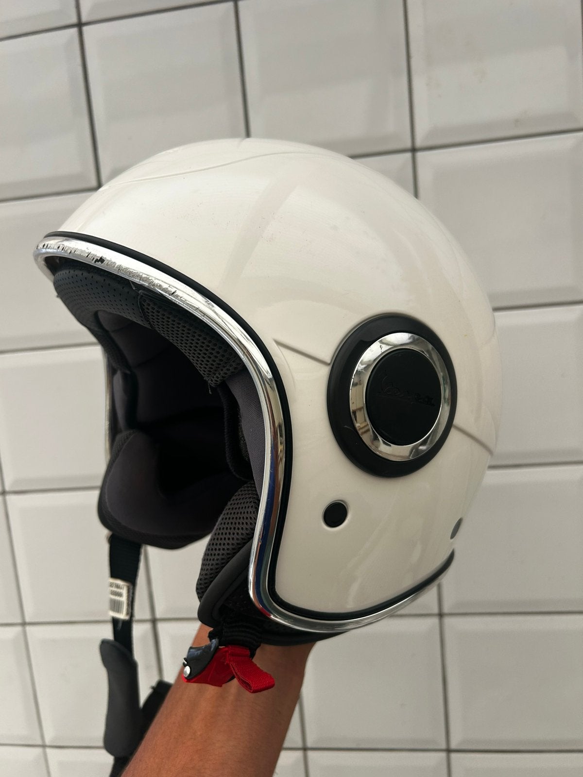 Originele vespa helm goede staat, Vélos & Vélomoteurs, Casques de cyclomoteur, Enlèvement ou Envoi, Comme neuf