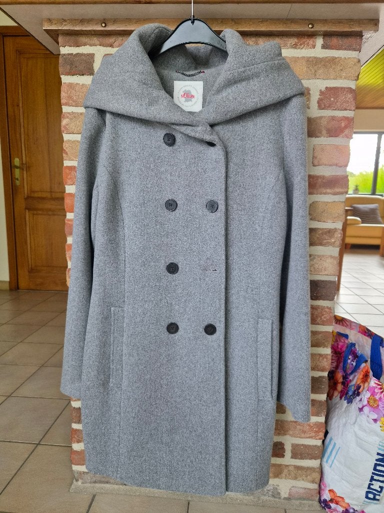 Winterjas, Ophalen, Maat 42/44 (L), Grijs, Nieuw