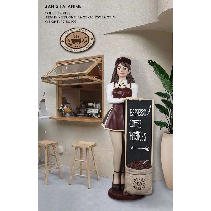 Butler Barista Anime150 cm – Koffie Ober, Ophalen, Nieuw