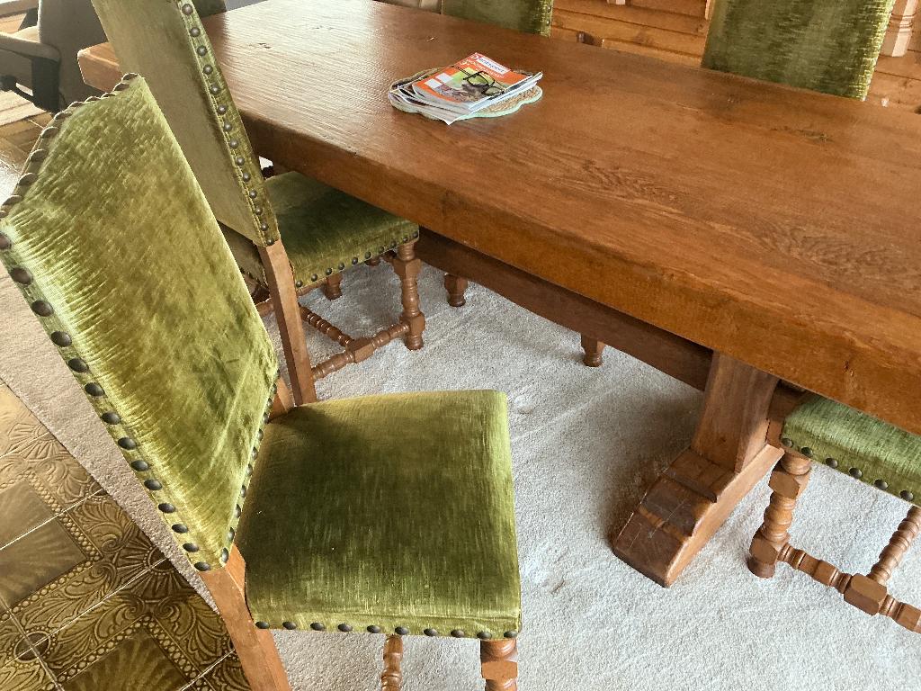 6 stoelen, Maison & Meubles, Chaises, Antiek, Autres couleurs, Enlèvement, Tissus