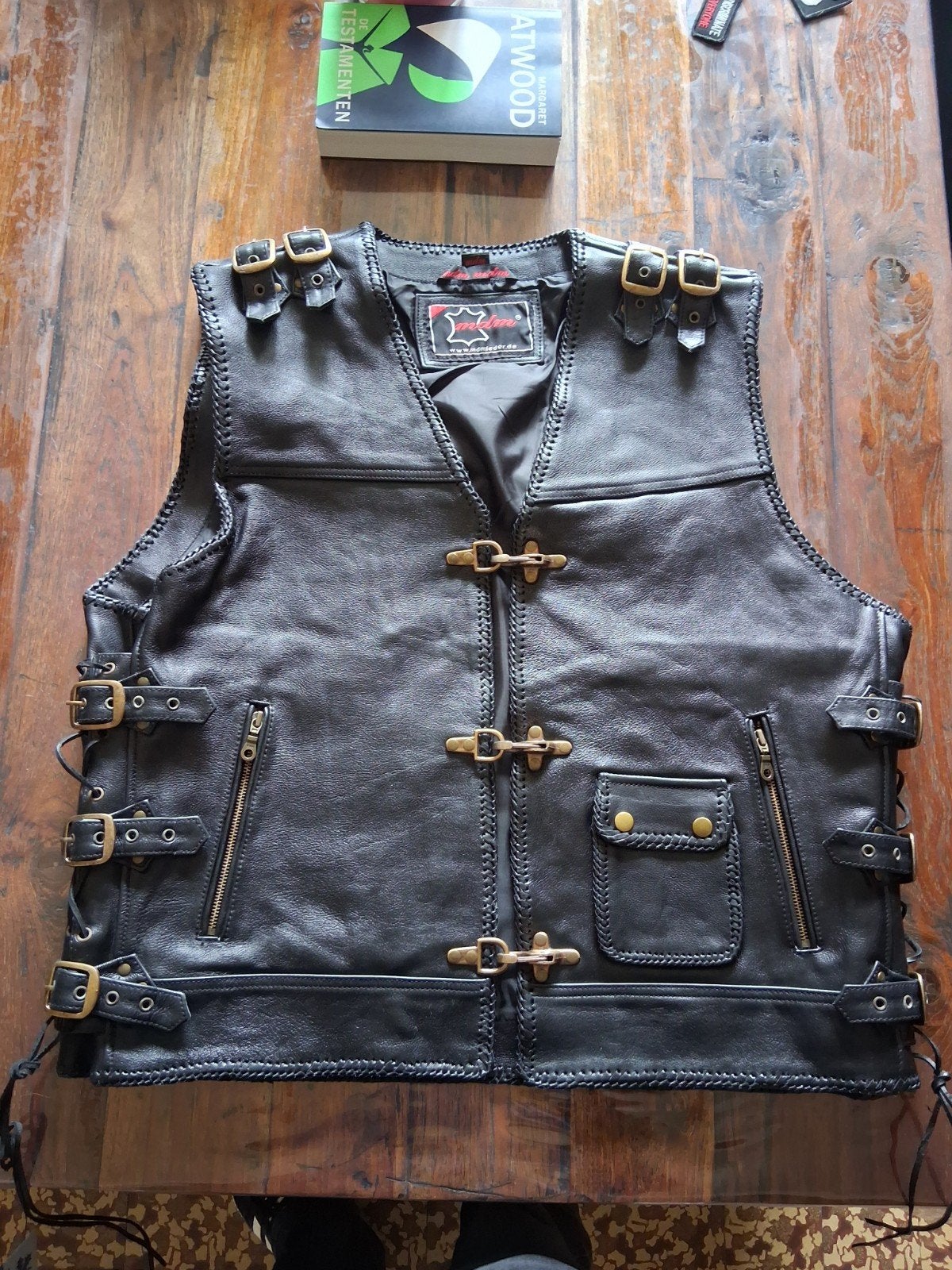 Nieuwe zware lederen (motor) gilet . XXL, Ophalen, Nieuw zonder kaartje, Heren, Jas | leer