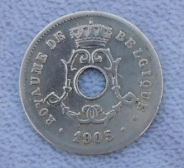 1905 5 centimes FR A.MICHAUX (avec point) Léopold 2, Envoi, Métal, Monnaie en vrac