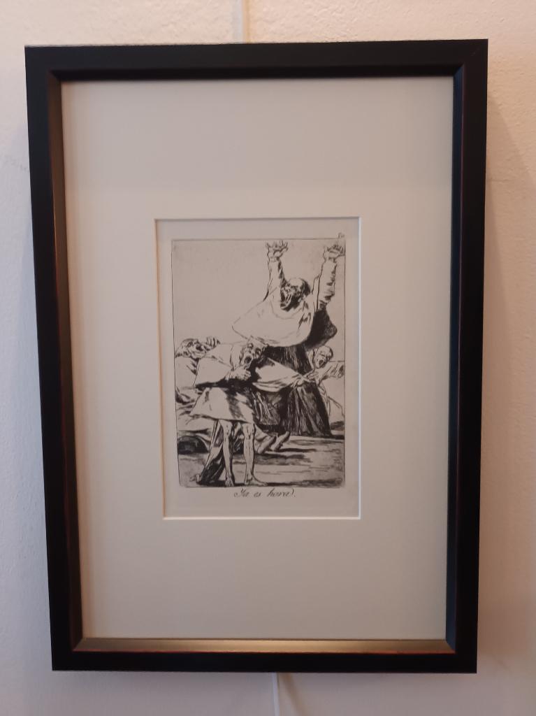 Ingekaderde ets Francisco de Goya, Antiek en Kunst, Kunst | Etsen en Gravures, Ets, Ophalen