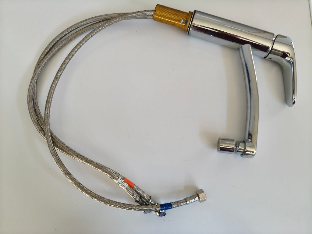 Hansgrohe Focus M41 lage druk keukenmengkraan, Ophalen, Gebruikt, Chroom, Kraan