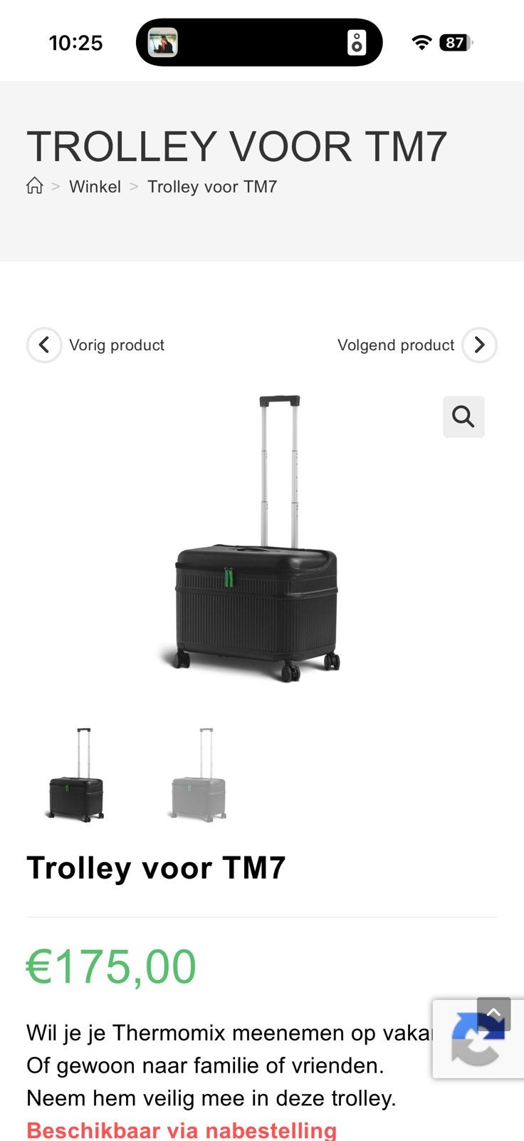 Trolley theromix tm7, Electroménager, Enlèvement, Comme neuf