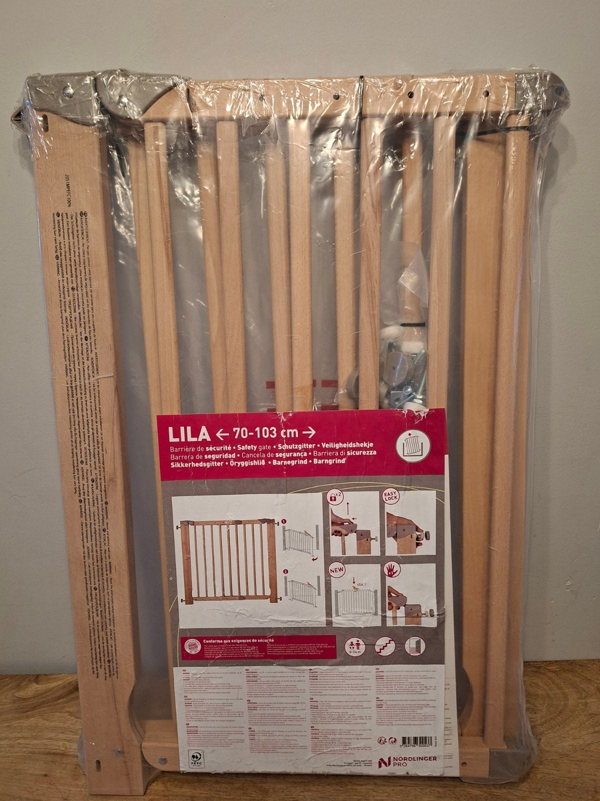 Barrière de sécurité amovible Lila en bois coloris naturel, Maison & Meubles, Accessoires pour la Maison | Paravents d'intérieur