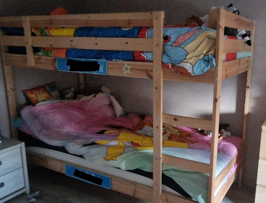 Houten stapelbed, Ophalen, Stapelbed