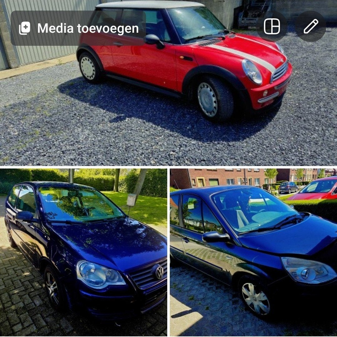 Polo 1.2 benzine 2009 /Mimi Cooper 1.4 diesel 2003/Renault m, Auto's, Particulier, Polo, Te koop, Benzine