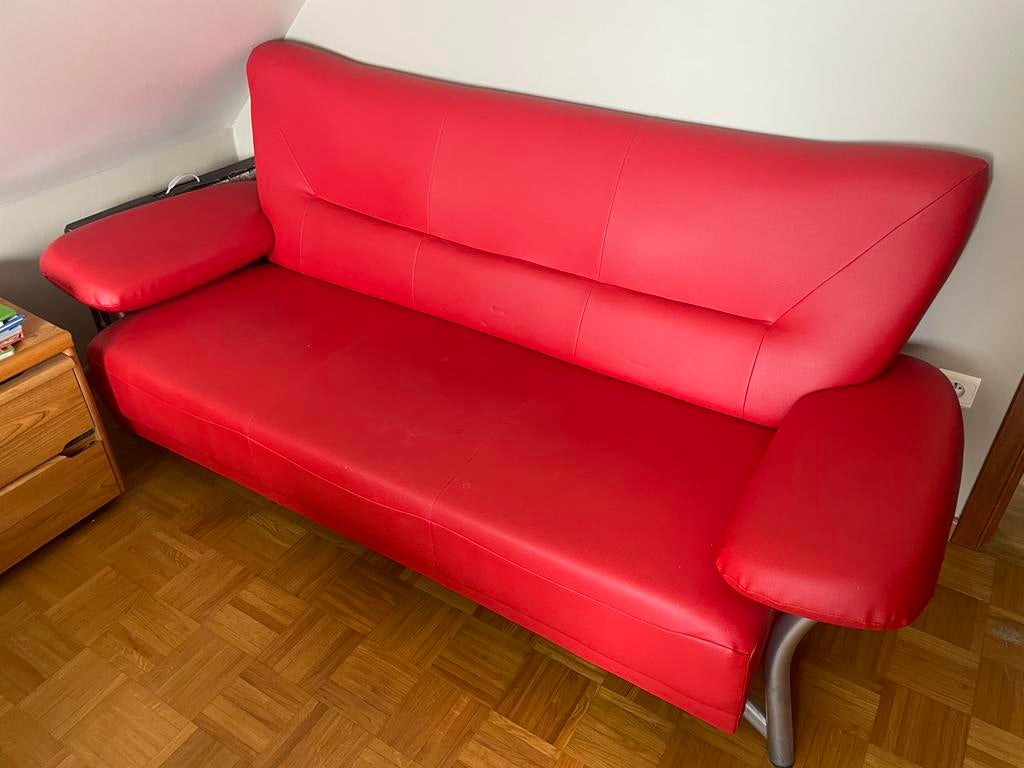 Zetel driezit, Trois personnes, Banc droit, Comme neuf, Synthétique