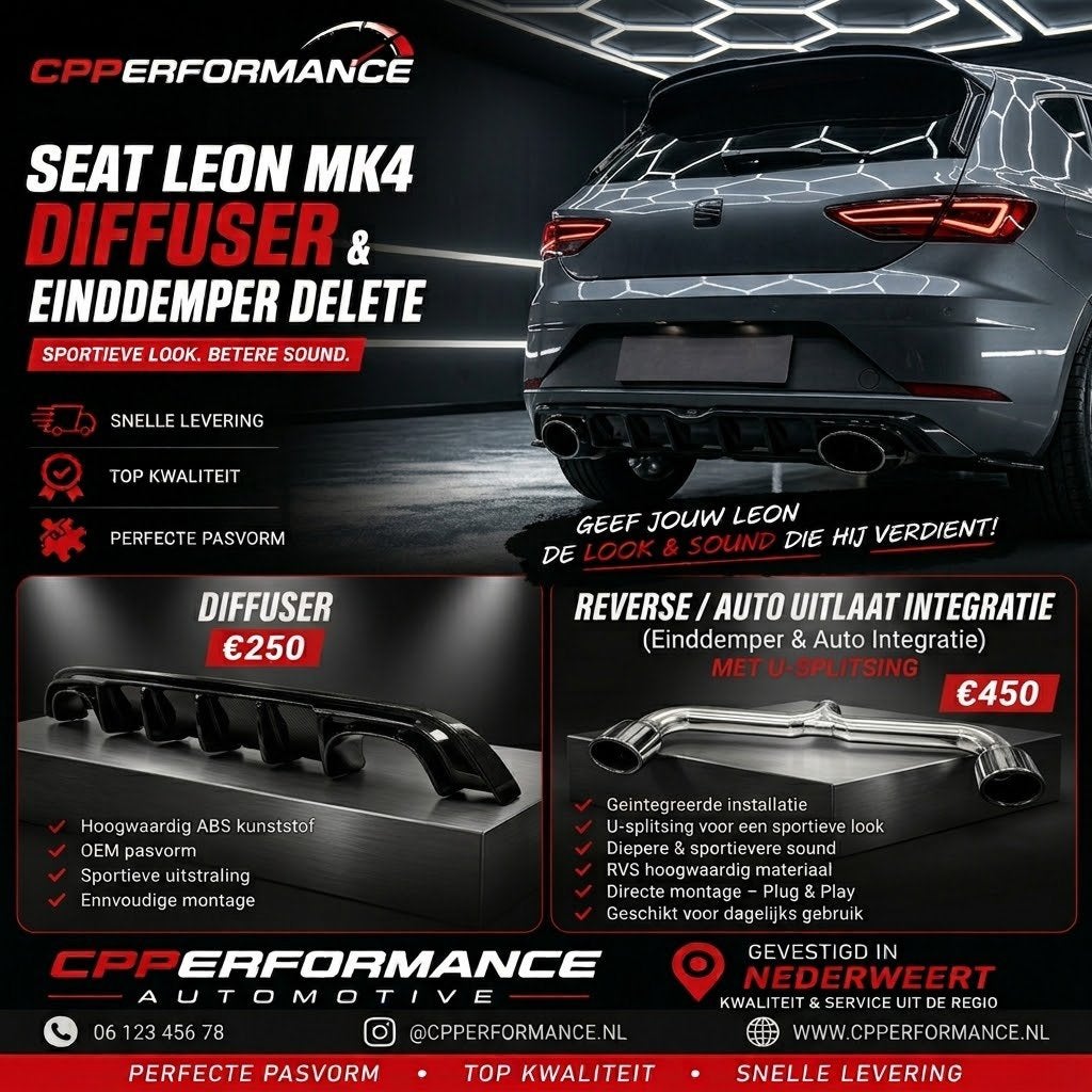 Seat leon fr cupra diffuser + sportuitlaat einddemper delete, Enlèvement ou Envoi