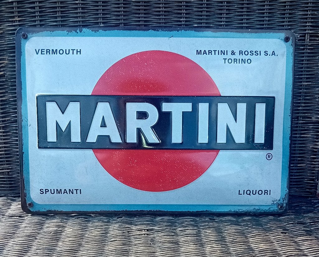 Panneau publicitaire Martini Tin, Collections, Enlèvement ou Envoi, Utilisé, Panneau publicitaire