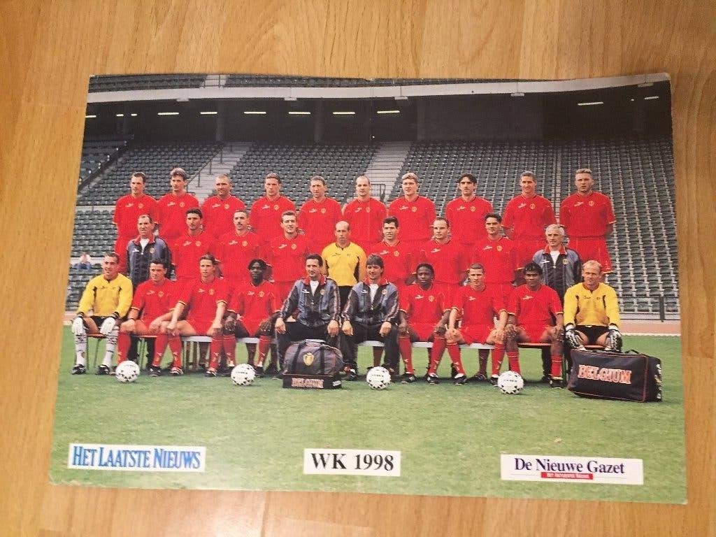 Vintage Poster Rode Duivels, Verzamelen, Ophalen of Verzenden, Zo goed als nieuw, Poster, Plaatje of Sticker