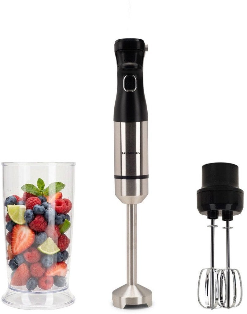 Hausberg 3-in-1 Staafmixer 1000W. Gratis verzending!, Neuf, Résiste au lave-vaisselle, Moins de 1 litre, 3 vitesses ou plus