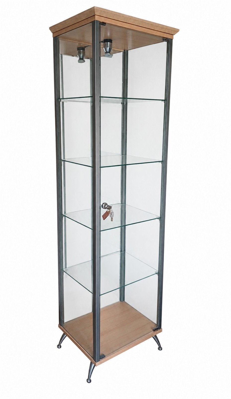 glazen vitrinekast, Huis en Inrichting, Kasten | Vitrinekasten, Ophalen, 150 tot 200 cm
