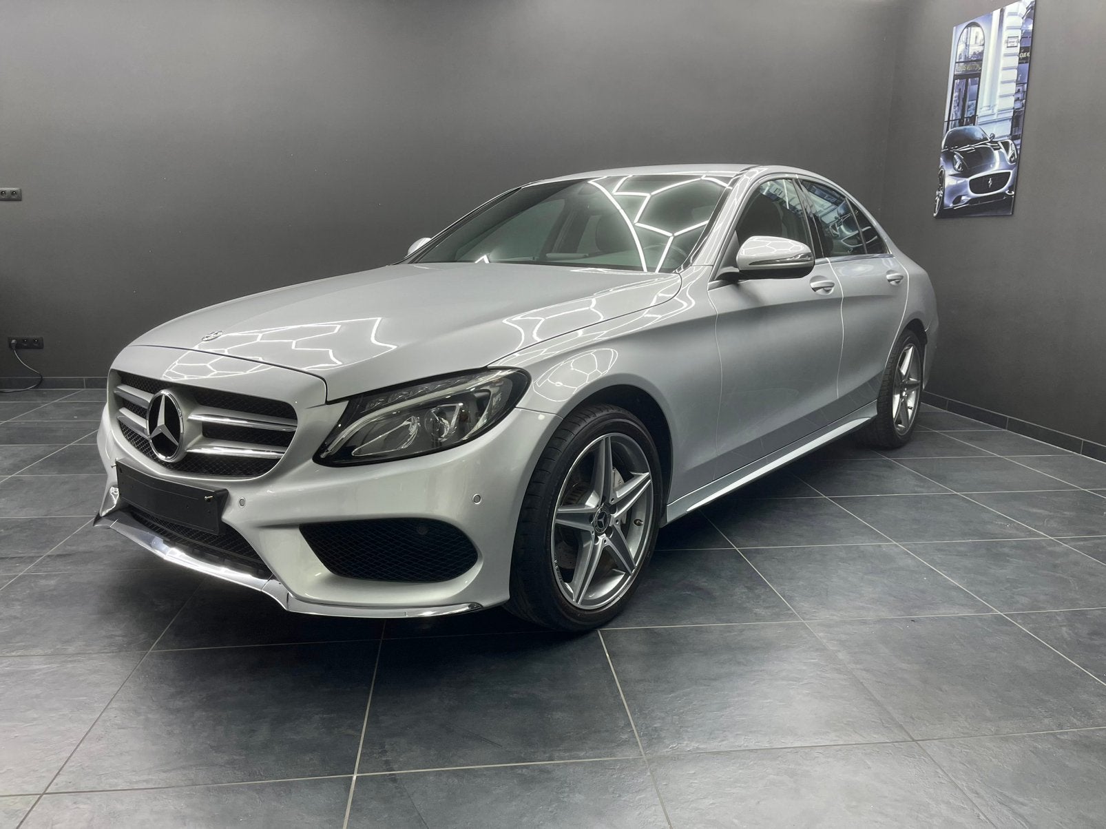 Mercedes C160 AMG 130Pk 2018, Autos, Mercedes-Benz, Argent ou Gris, Entreprise, Noir, 95 kW