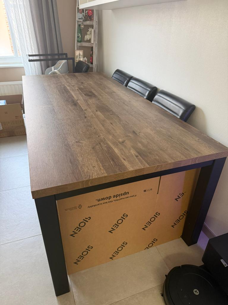 Eettafel en stoelen, Huis en Inrichting, Tafels | Eettafels, Zo goed als nieuw, Ophalen