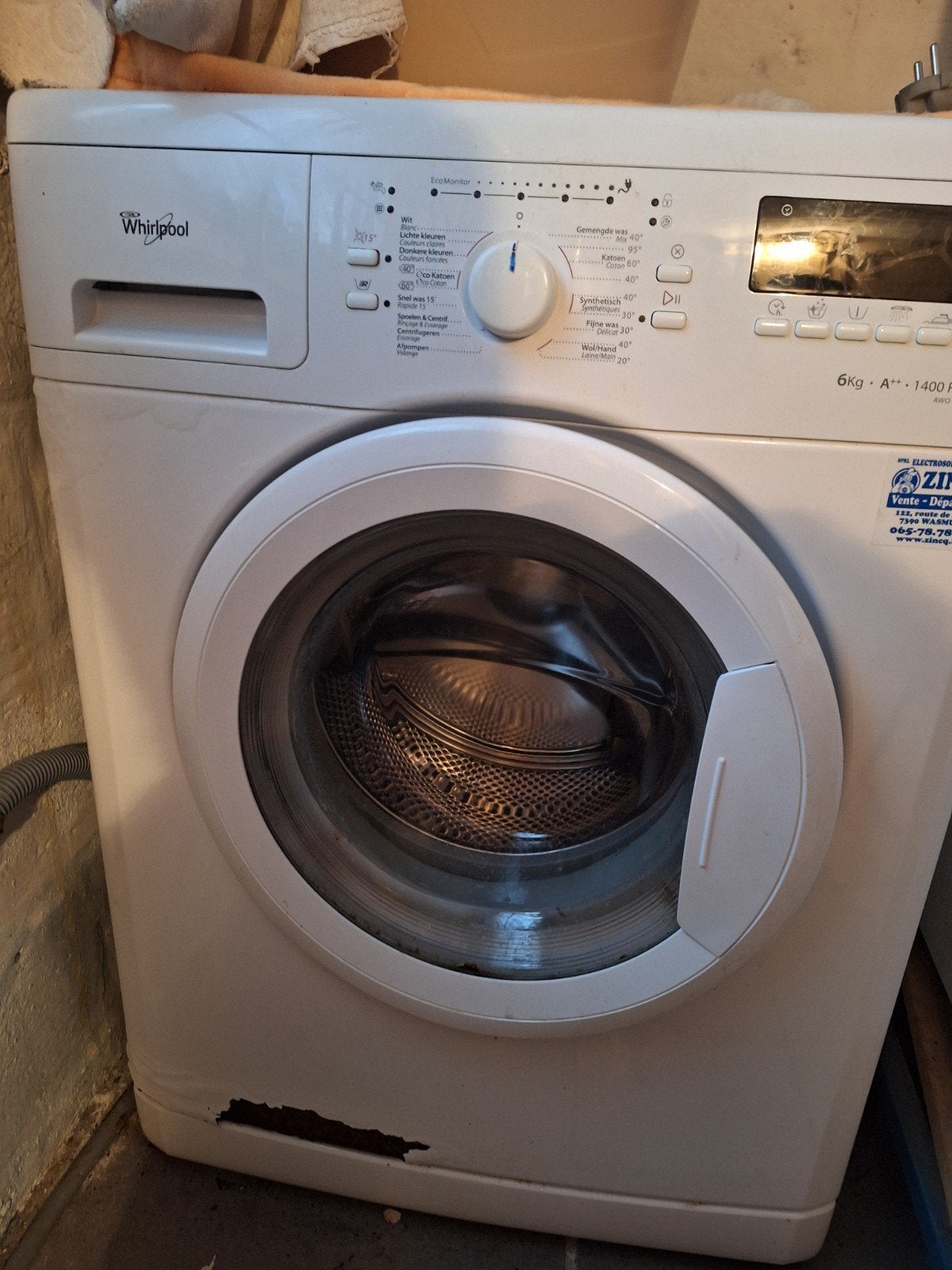 1 MACHINE A LAVER ET 1 SÈCHE LINGES, Enlèvement, Comme neuf