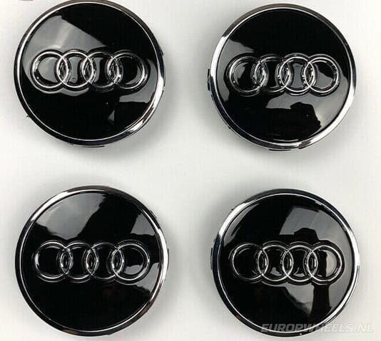 AUDI Logo naafdoppen ø 61 mm 4M0601170 Naafkap ZWART, -, Verzenden, -, Nieuw
