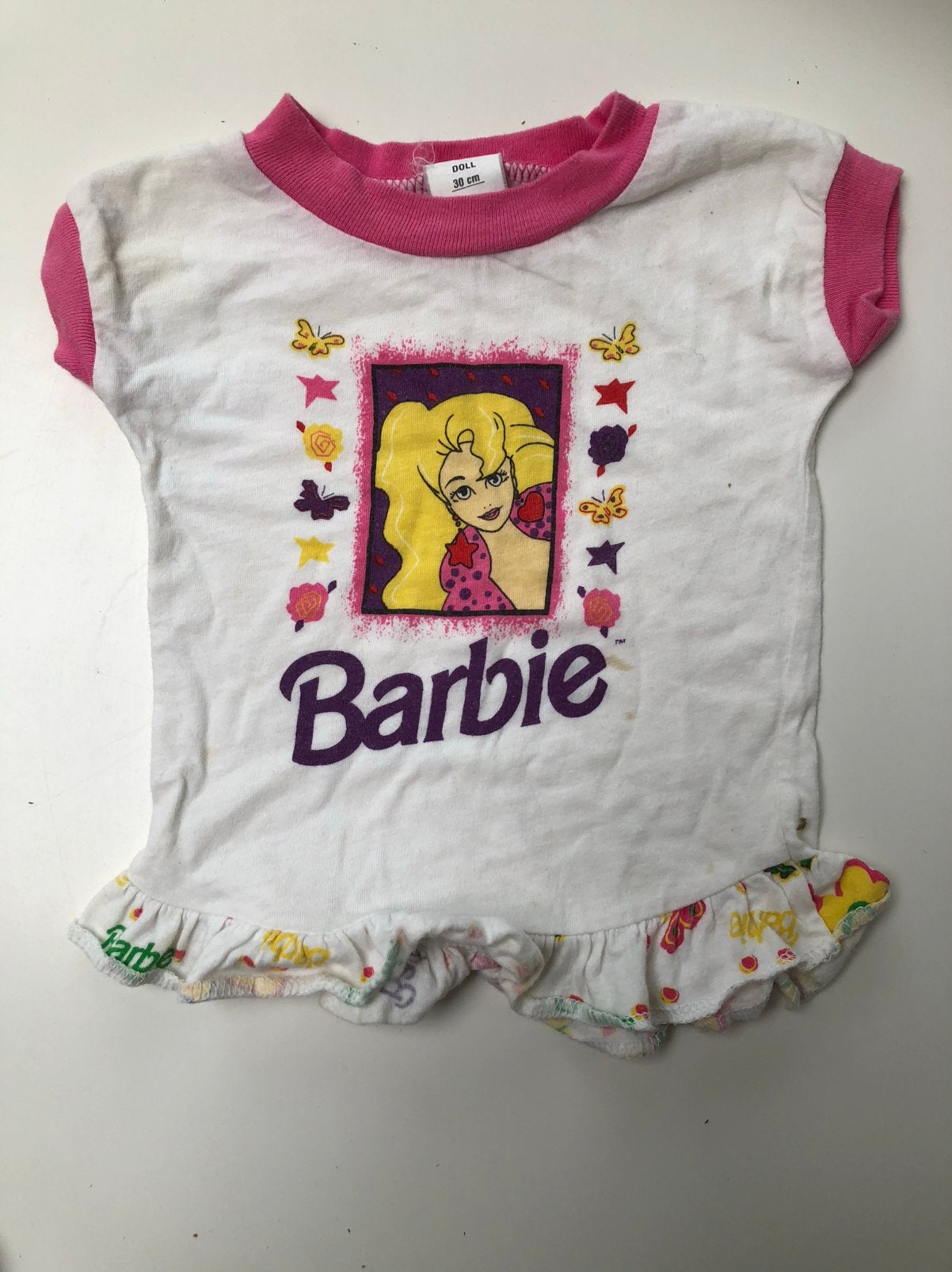 Barbie shirt voor pop 30 cm - poppenkleren, Verzamelen, Poppenhuizen en Toebehoren, Ophalen of Verzenden, Gebruikt, Kleding